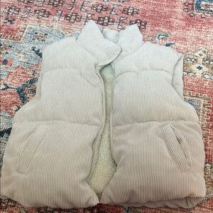 Ci Sono Cream Sherpa Padded Vest Label Detail